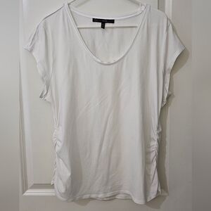 NWOT White House Black Market White Short Sleeve Top